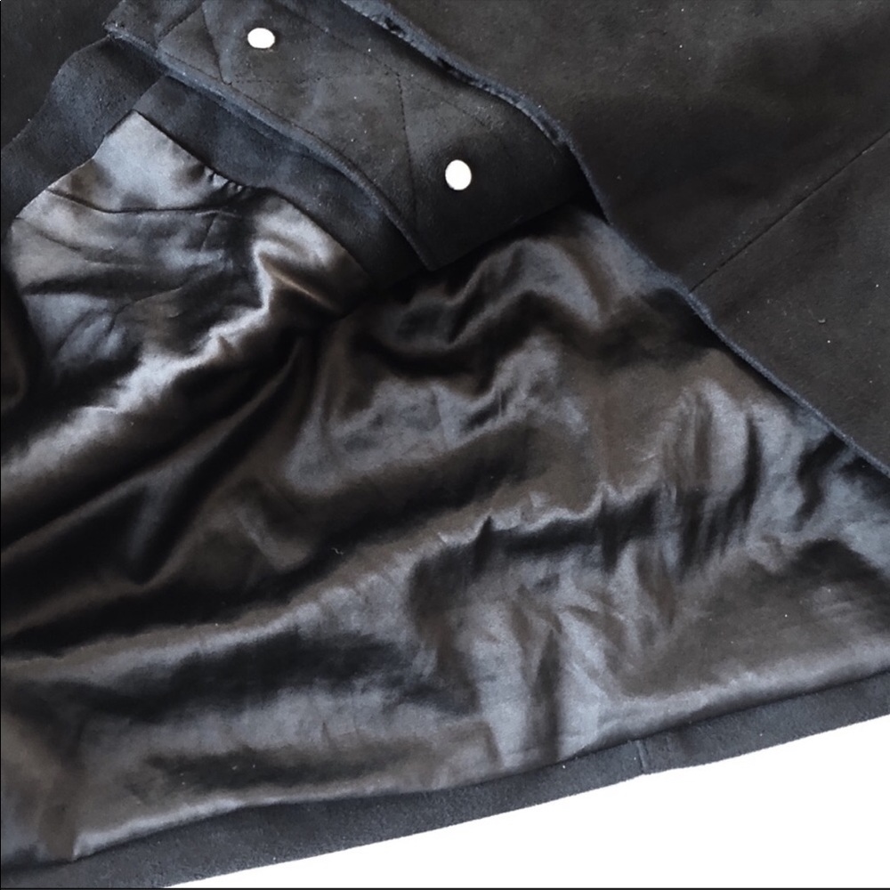 Nordstrom vegan suede button-down pencil skirt 4 - Picture 4 of 8
